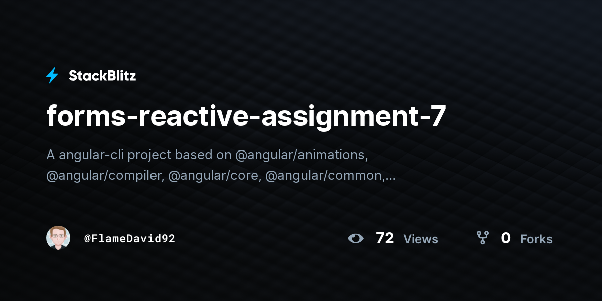 forms-reactive-assignment-7 - StackBlitz