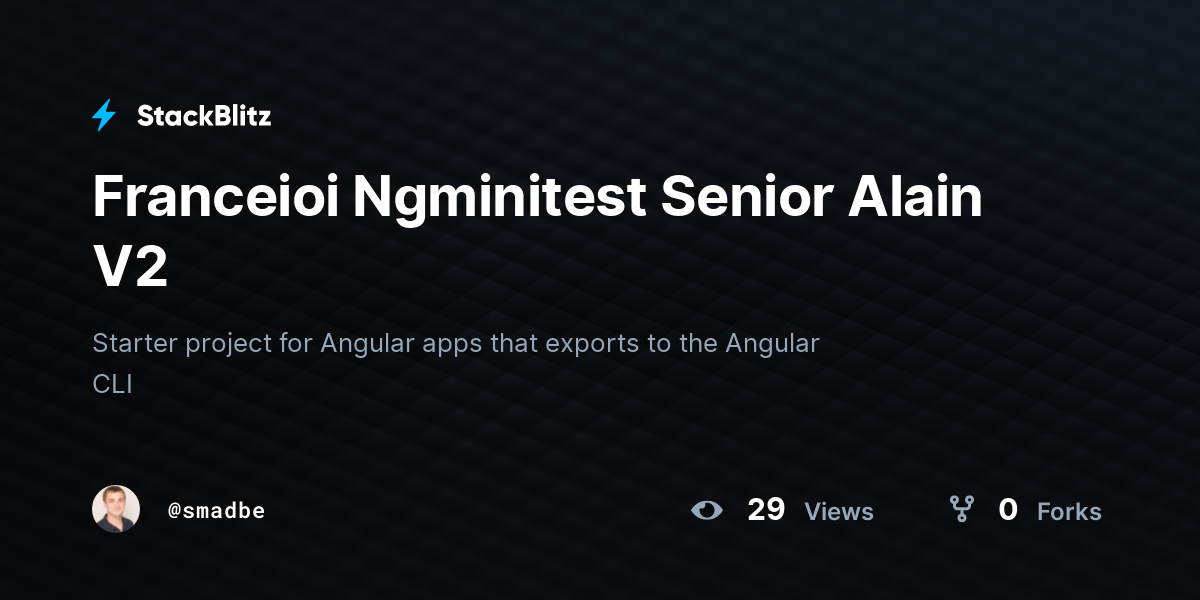 Franceioi Ngminitest Senior Alain V2 - StackBlitz