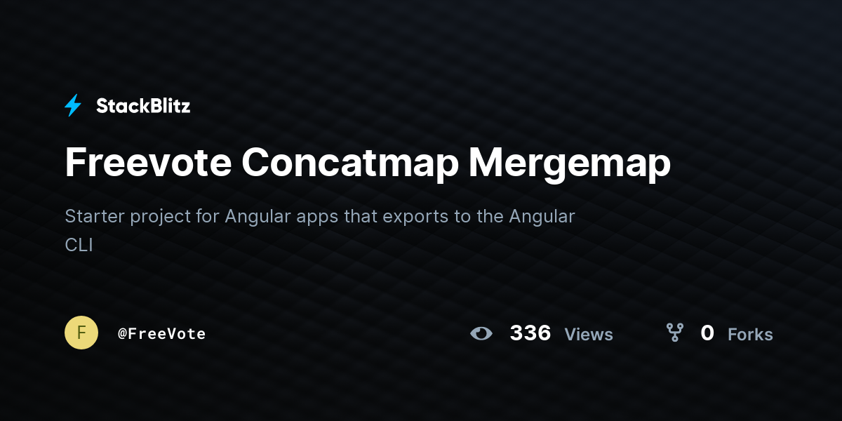 Freevote Concatmap Mergemap - StackBlitz