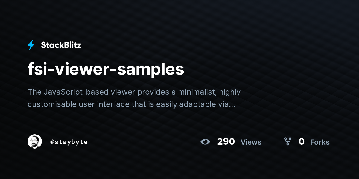 fsi-viewer-samples - StackBlitz