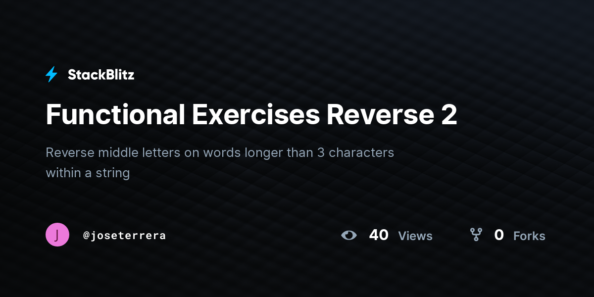 Functional Exercises Reverse 2 - StackBlitz