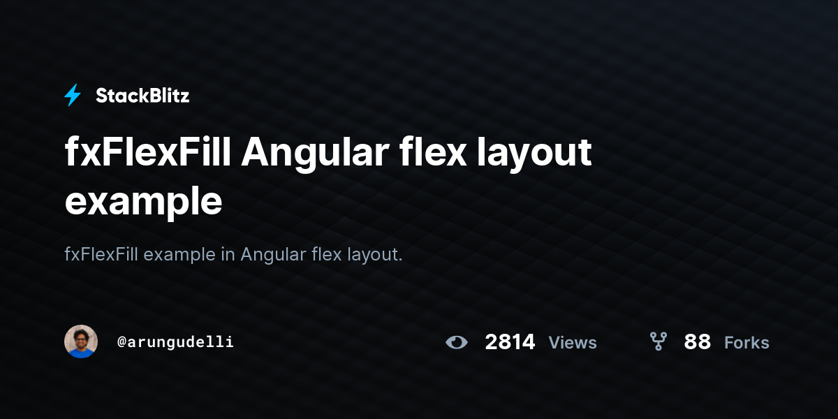 fxFlexFill Angular flex layout example - StackBlitz
