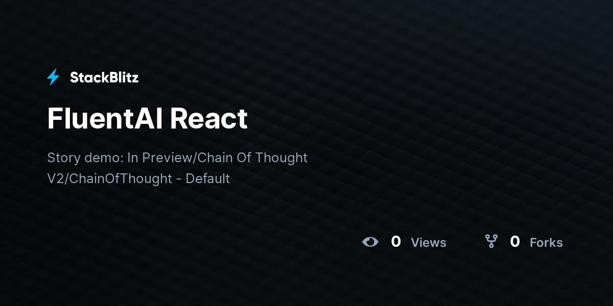 FluentAI React - StackBlitz