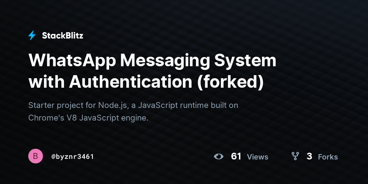 WhatsApp Messaging System with Authentication (forked) - StackBlitz