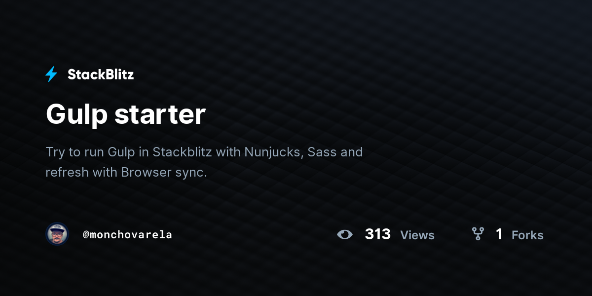 Gulp starter - StackBlitz