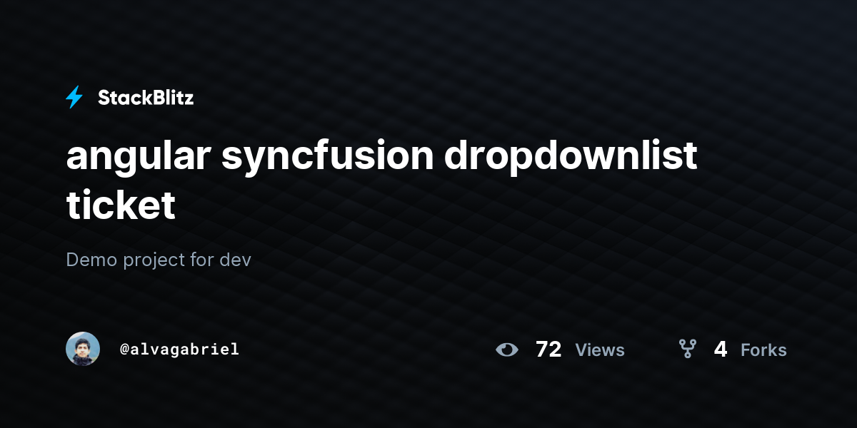 angular syncfusion dropdownlist ticket - StackBlitz