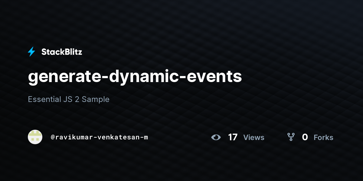generate-dynamic-events - StackBlitz