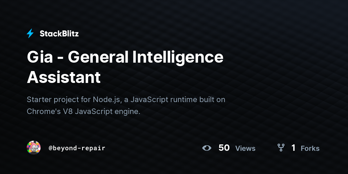 Gia - General Intelligence Assistant - StackBlitz