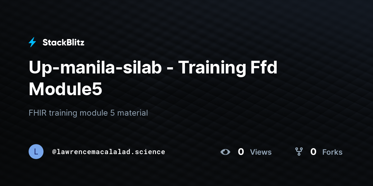 Up-manila-silab - Training Ffd Module5 - StackBlitz