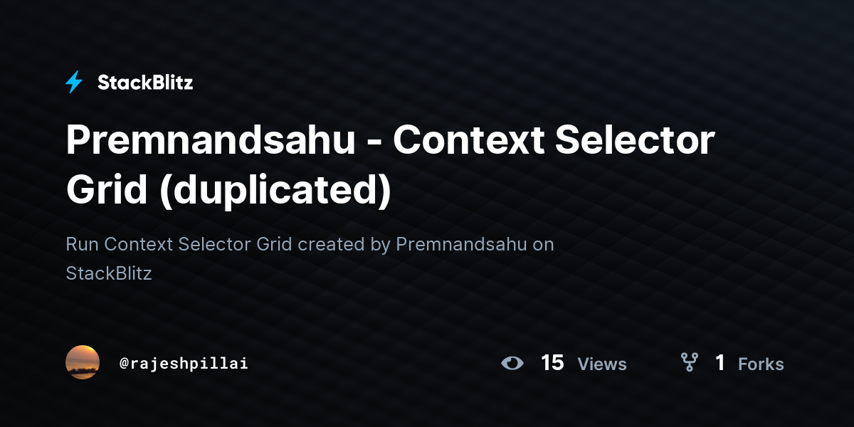 Premnandsahu - Context Selector Grid (duplicated) - StackBlitz