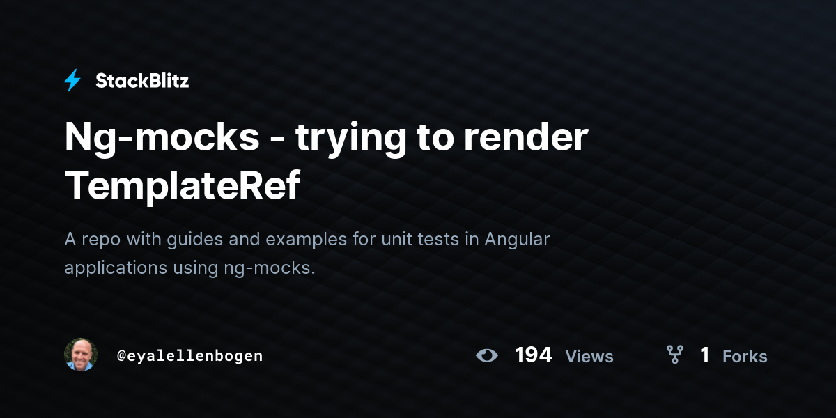 Ng-mocks - trying to render TemplateRef - StackBlitz