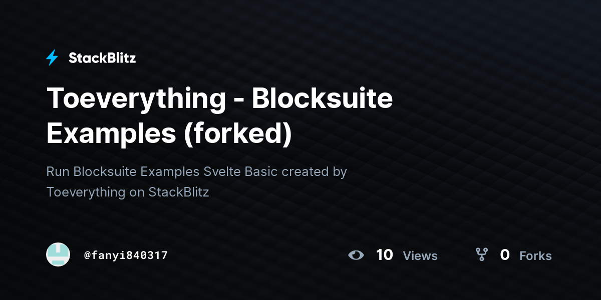 Toeverything - Blocksuite Examples (forked) - StackBlitz