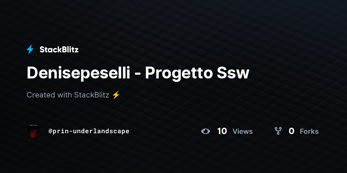 Denisepeselli - Progetto Ssw - StackBlitz