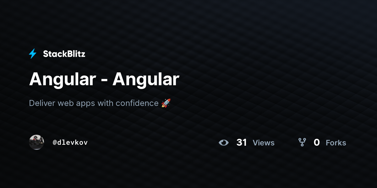 Angular - Angular - StackBlitz