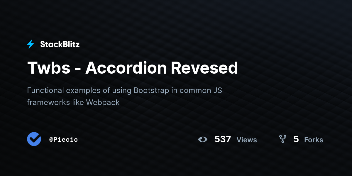 Twbs - Accordion Revesed - StackBlitz