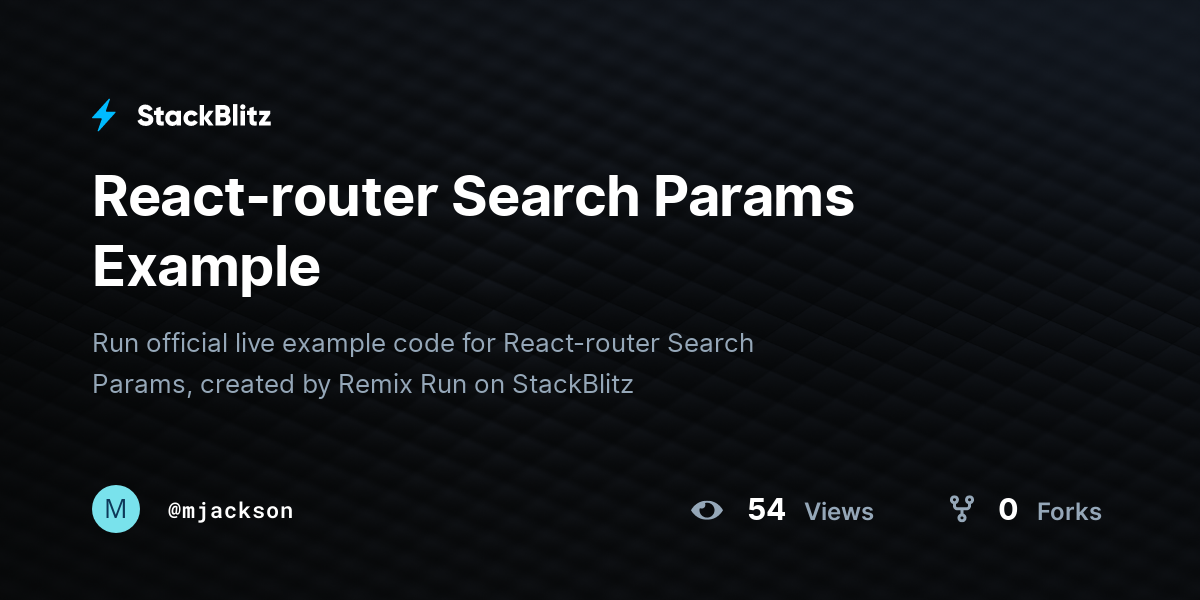 react-router-search-params-example-stackblitz