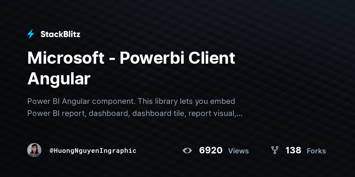 Microsoft - Powerbi Client Angular - StackBlitz