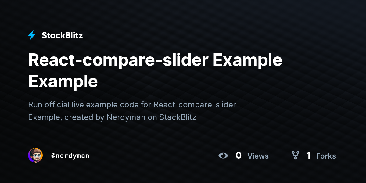 React-compare-slider Example Example - StackBlitz