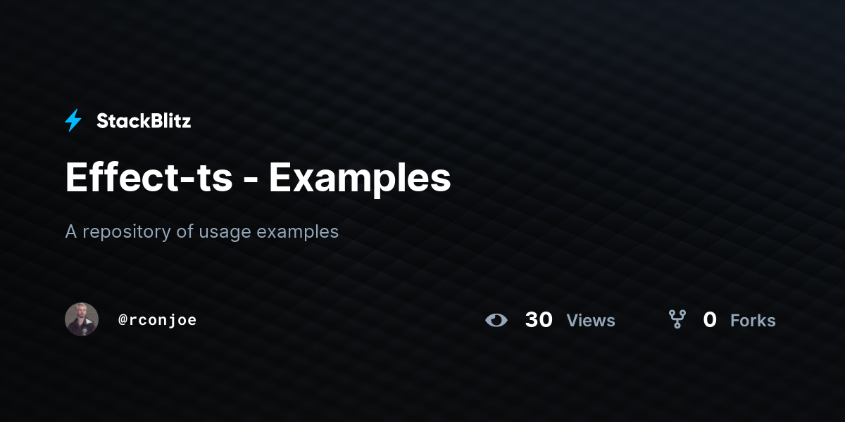 Effect-ts - Examples - StackBlitz