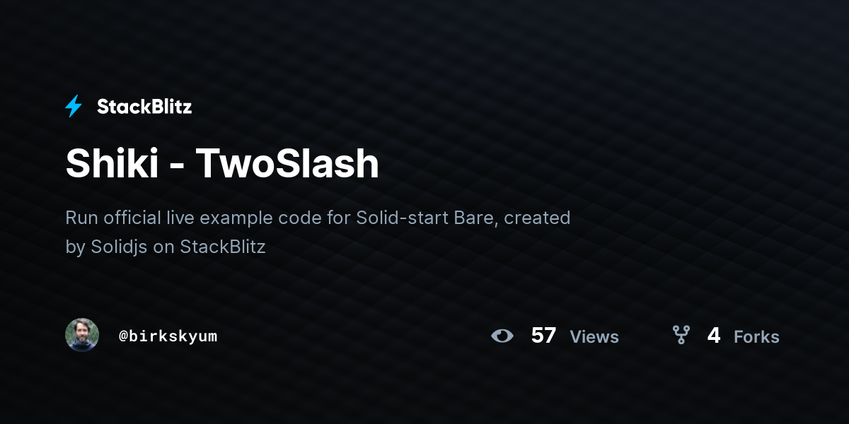 Shiki - TwoSlash - StackBlitz