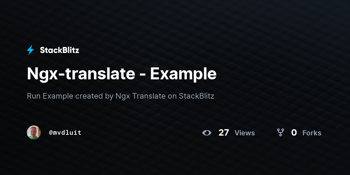 Ngx-translate - Example - StackBlitz