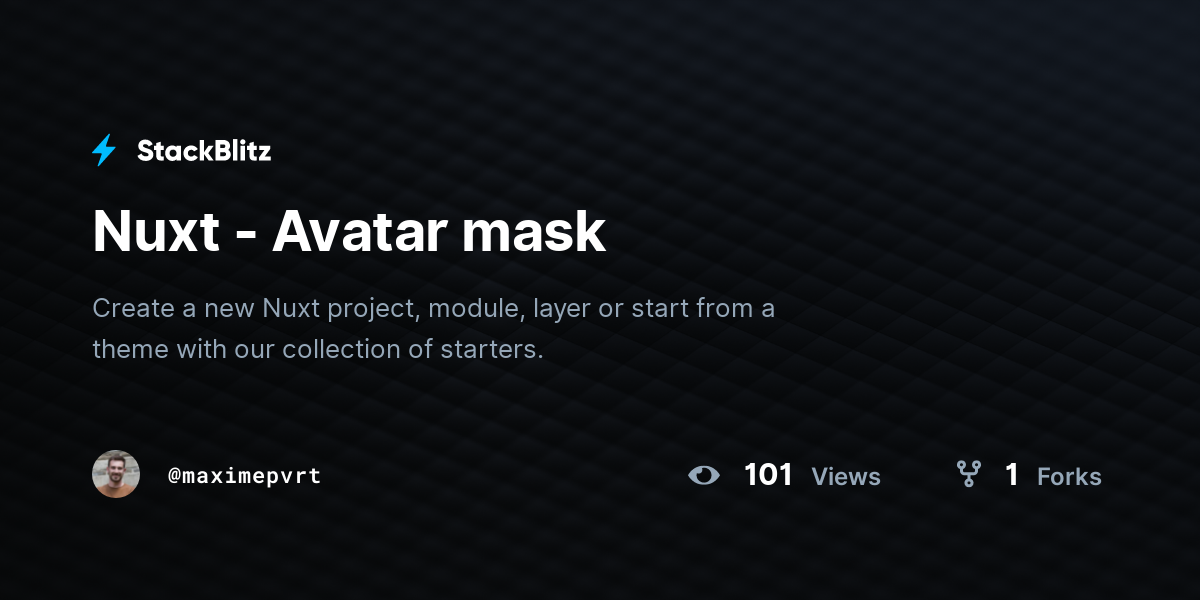 Nuxt - Avatar mask - StackBlitz