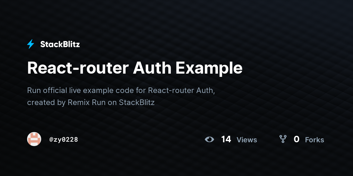 React Router Auth Example