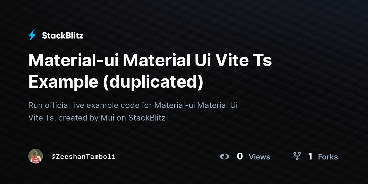 Material-ui Material Ui Vite Ts Example (duplicated) - StackBlitz