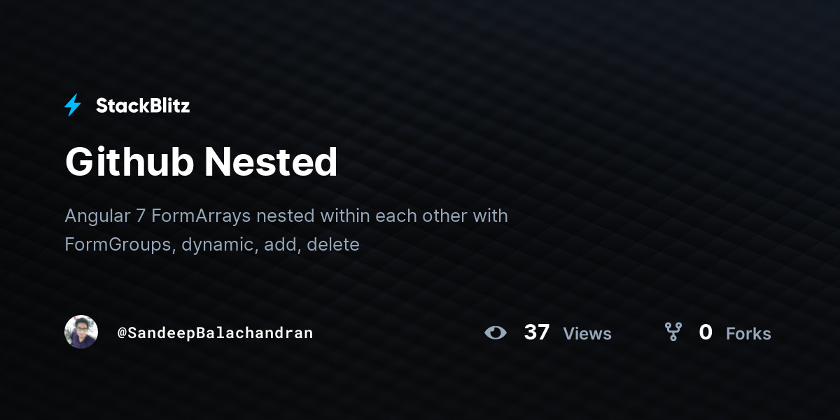 Github Nested - StackBlitz