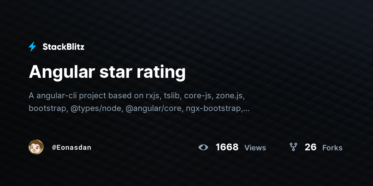 Angular star rating - StackBlitz