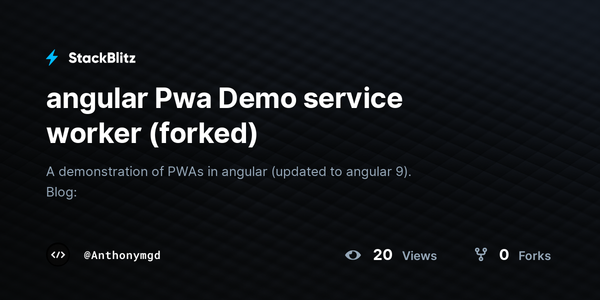 angular-pwa-demo-service-worker-forked-stackblitz