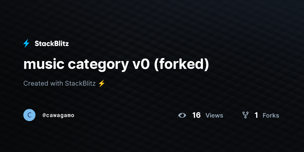 music category v0 (forked) - StackBlitz