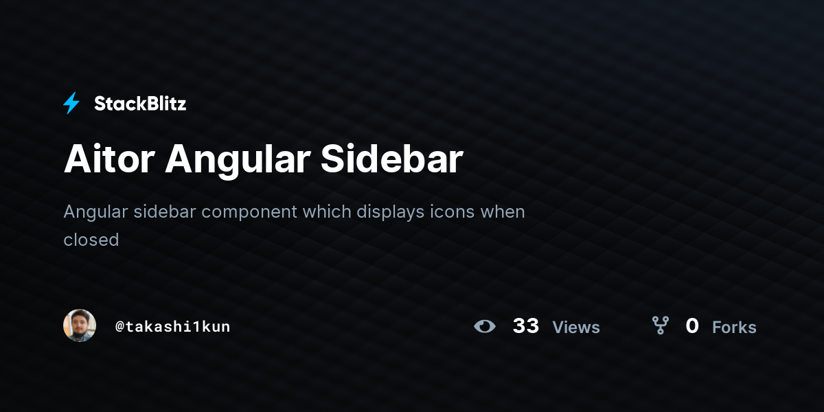 Aitor angular sidebar stackblitz