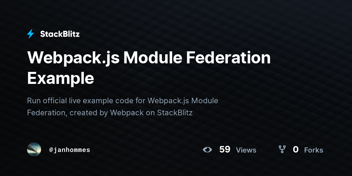 webpack-js-module-federation-example-stackblitz