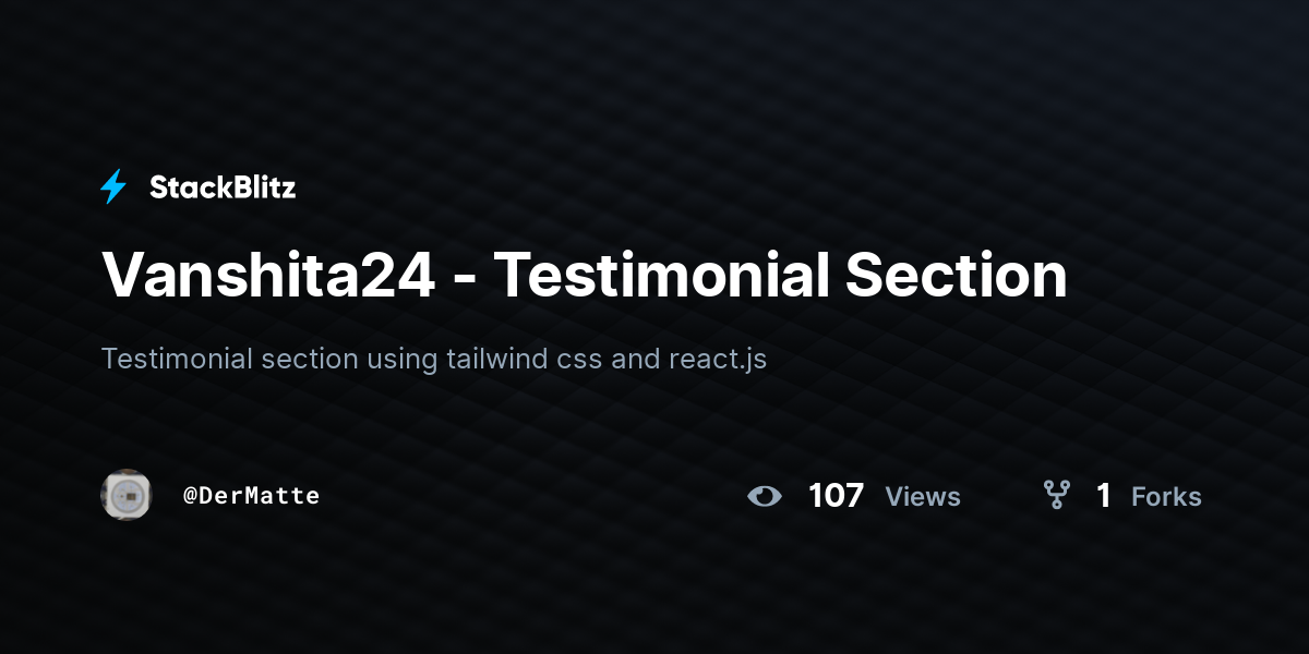Vanshita24 - Testimonial Section - StackBlitz