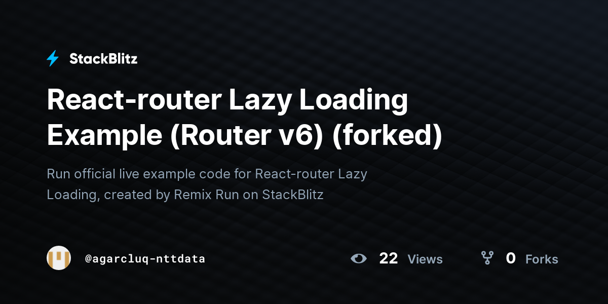 react-router-lazy-loading-example-router-v6-forked-stackblitz