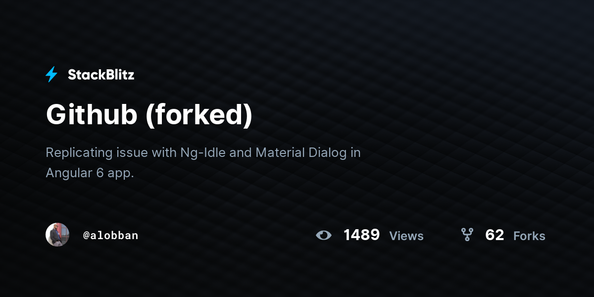 Github (forked) - StackBlitz