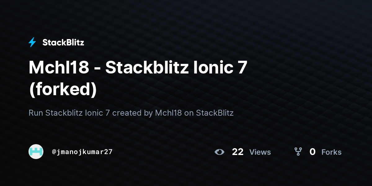 Mchl18 - Stackblitz Ionic 7 (forked) - StackBlitz