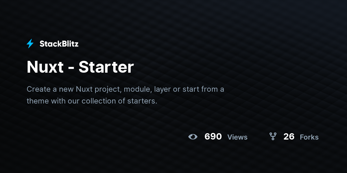 Nuxt - Starter - StackBlitz