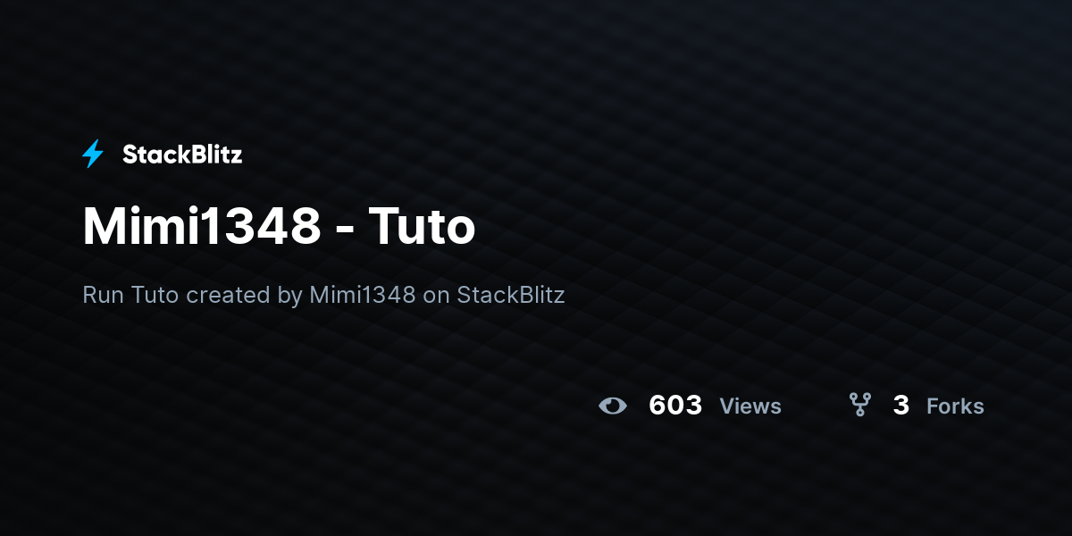 Mimi1348 - Tuto - StackBlitz