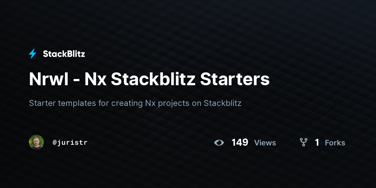 Nrwl - Nx Stackblitz Starters - StackBlitz