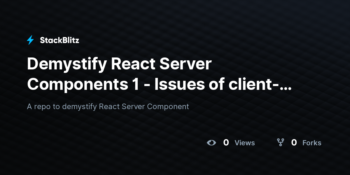Demystify React Server Components 1 - Issues of client-side rendering ...