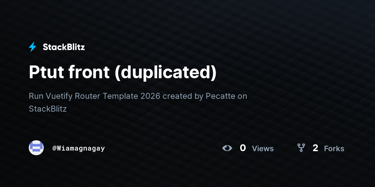 Ptut front (duplicated) - StackBlitz