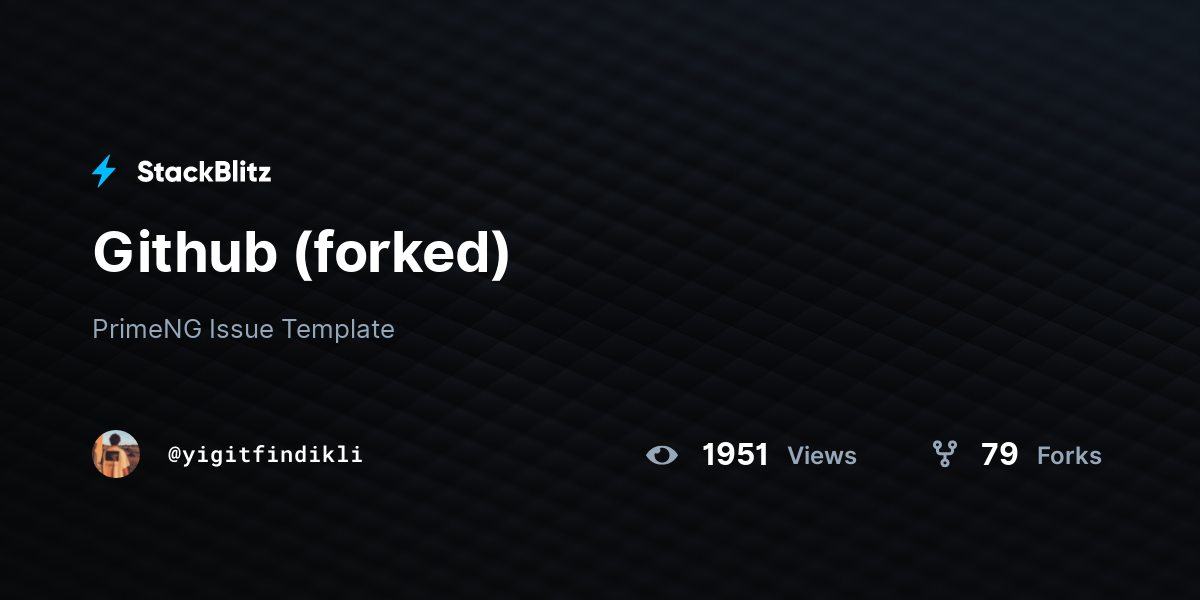 Github (forked) - StackBlitz