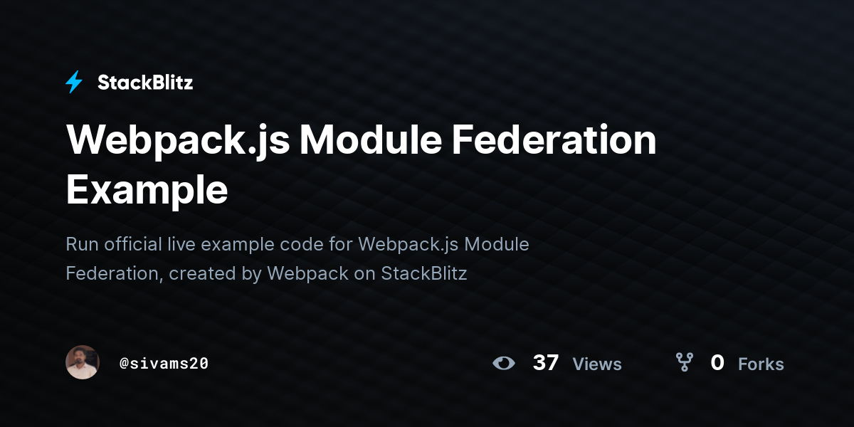 Webpack Js Module Federation Example