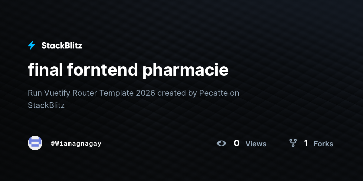 final forntend pharmacie - StackBlitz