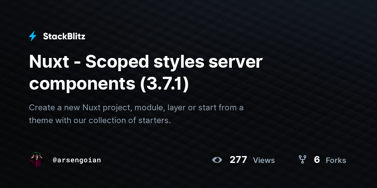 Nuxt - Scoped styles server components (3.7.1) - StackBlitz