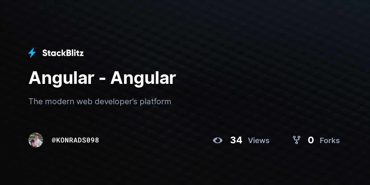 Angular - Angular - StackBlitz