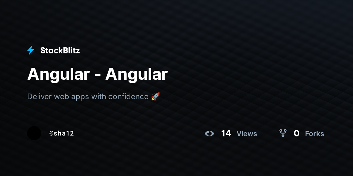 Angular - Angular - StackBlitz
