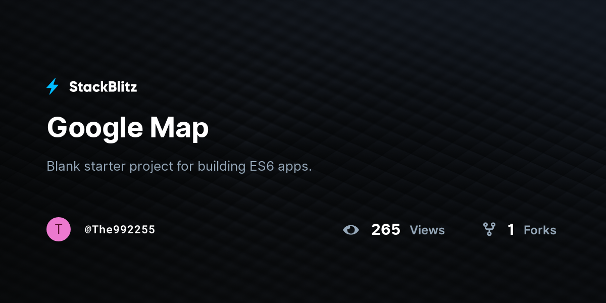 Google Map - StackBlitz